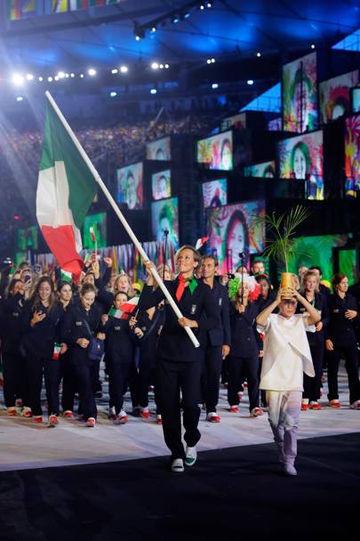 Qui con le scarpe tricolori per la cerimonia di apertura al Maracana